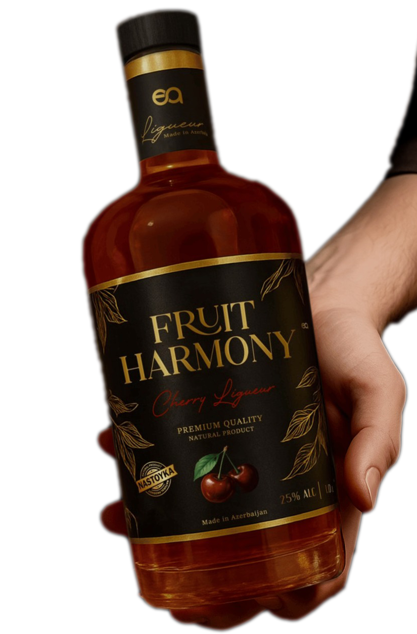 Fruit Harmony bottle being handed to you